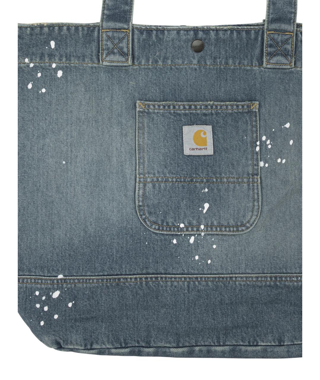 CARHARTT WIP Синяя деним сумка тоут, фото 3