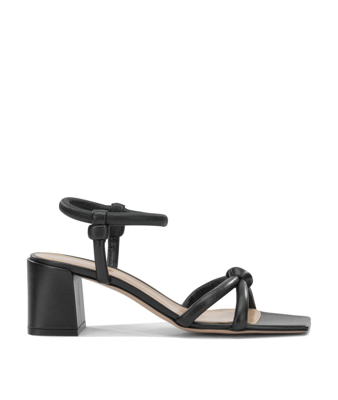 GIANVITO ROSSI Черные кожаные босоножки, фото 1