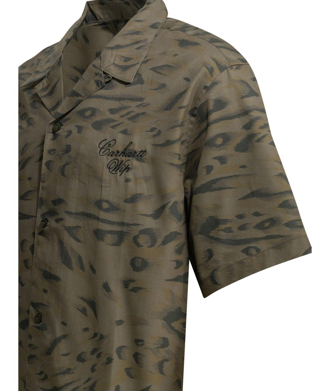 CARHARTT WIP Зеленая хлопко-лиоцелловая кэжуал рубашка, фото 4
