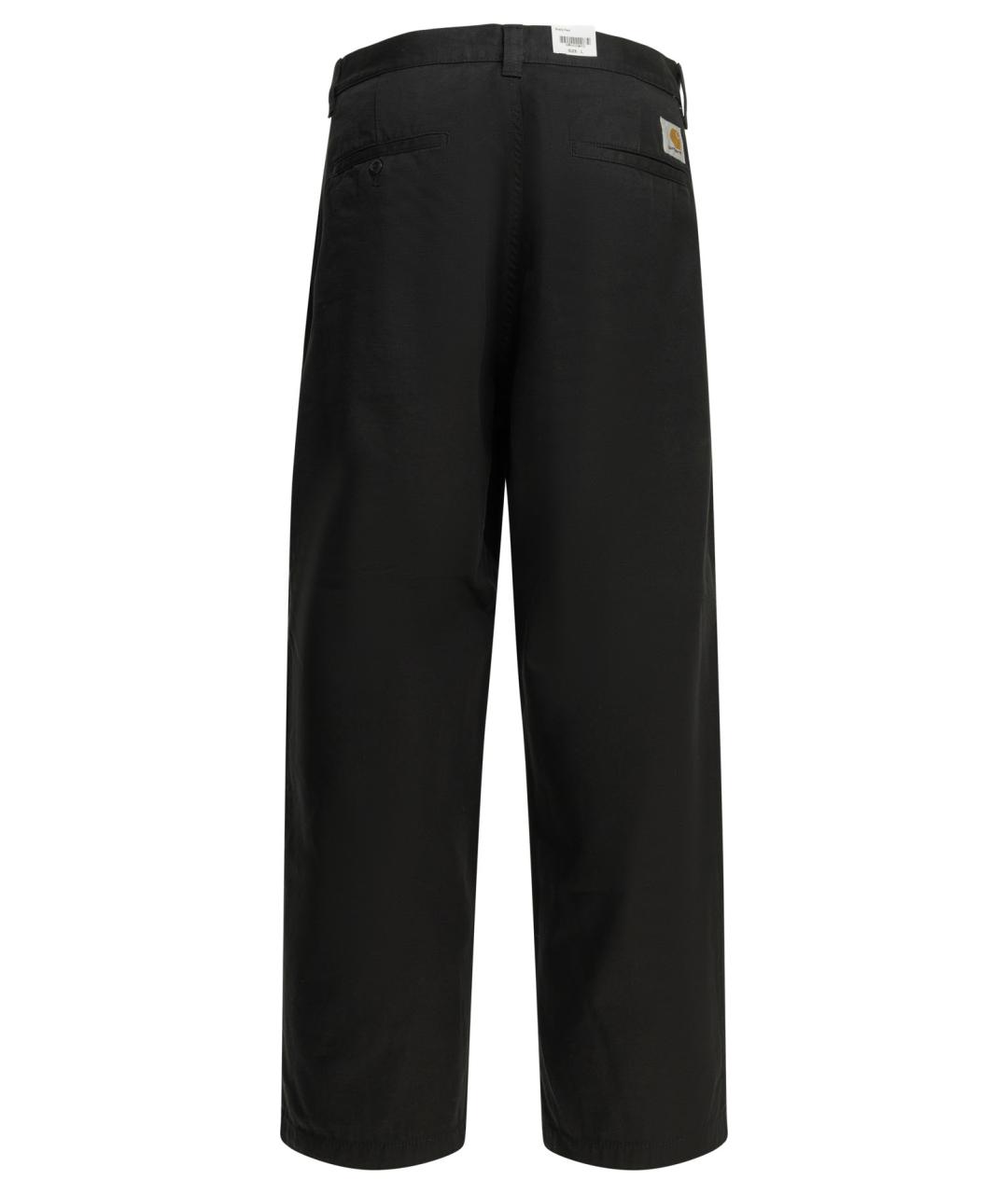 CARHARTT WIP Черные хлопковые повседневные брюки, фото 2