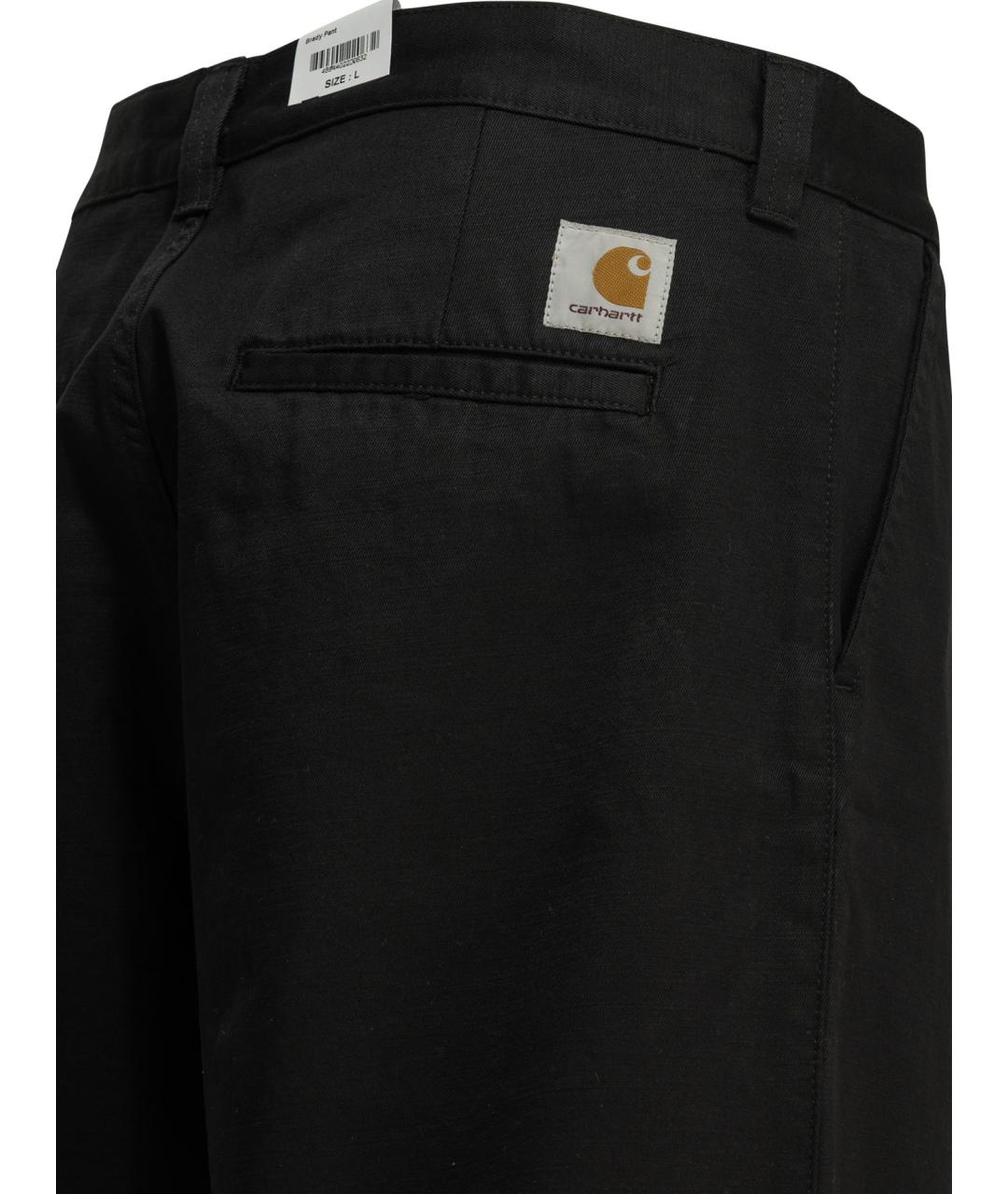 CARHARTT WIP Черные хлопковые повседневные брюки, фото 4
