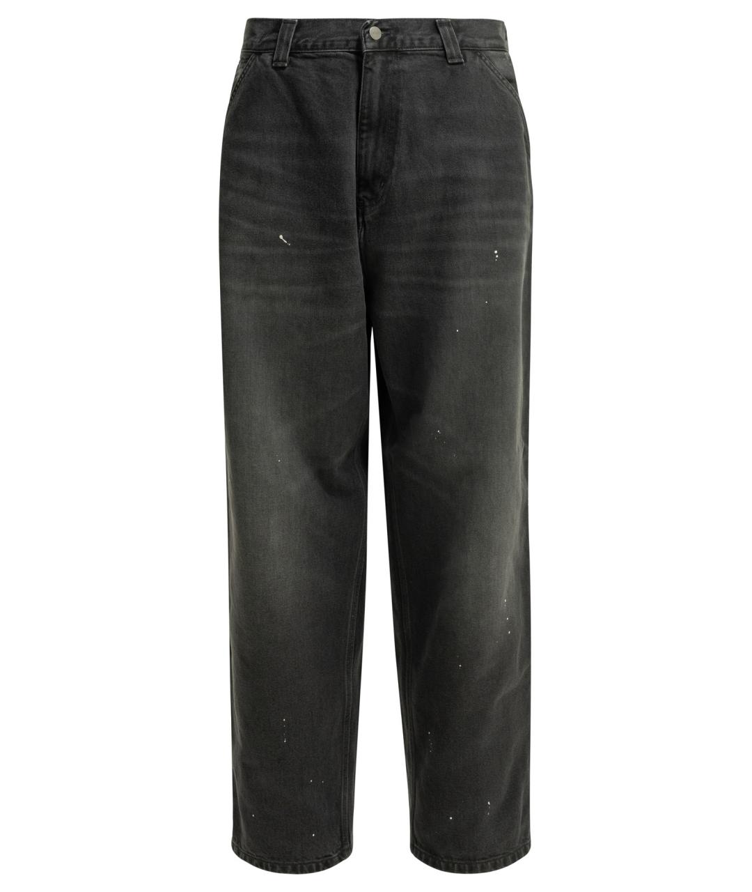 CARHARTT WIP Черные хлопковые прямые джинсы, фото 1