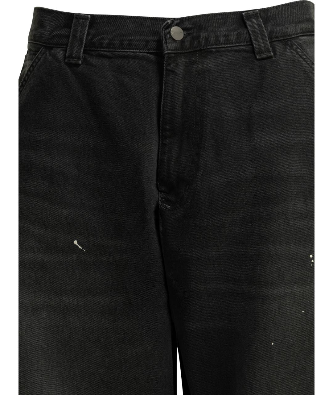 CARHARTT WIP Черные хлопковые прямые джинсы, фото 3
