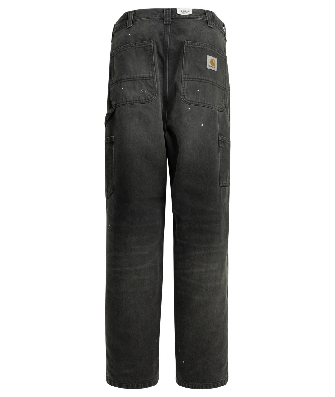 CARHARTT WIP Черные хлопковые прямые джинсы, фото 2