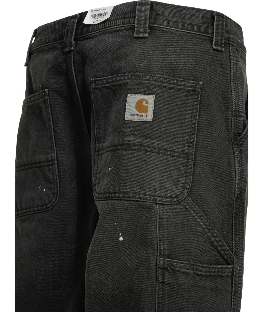 CARHARTT WIP Черные хлопковые прямые джинсы, фото 4
