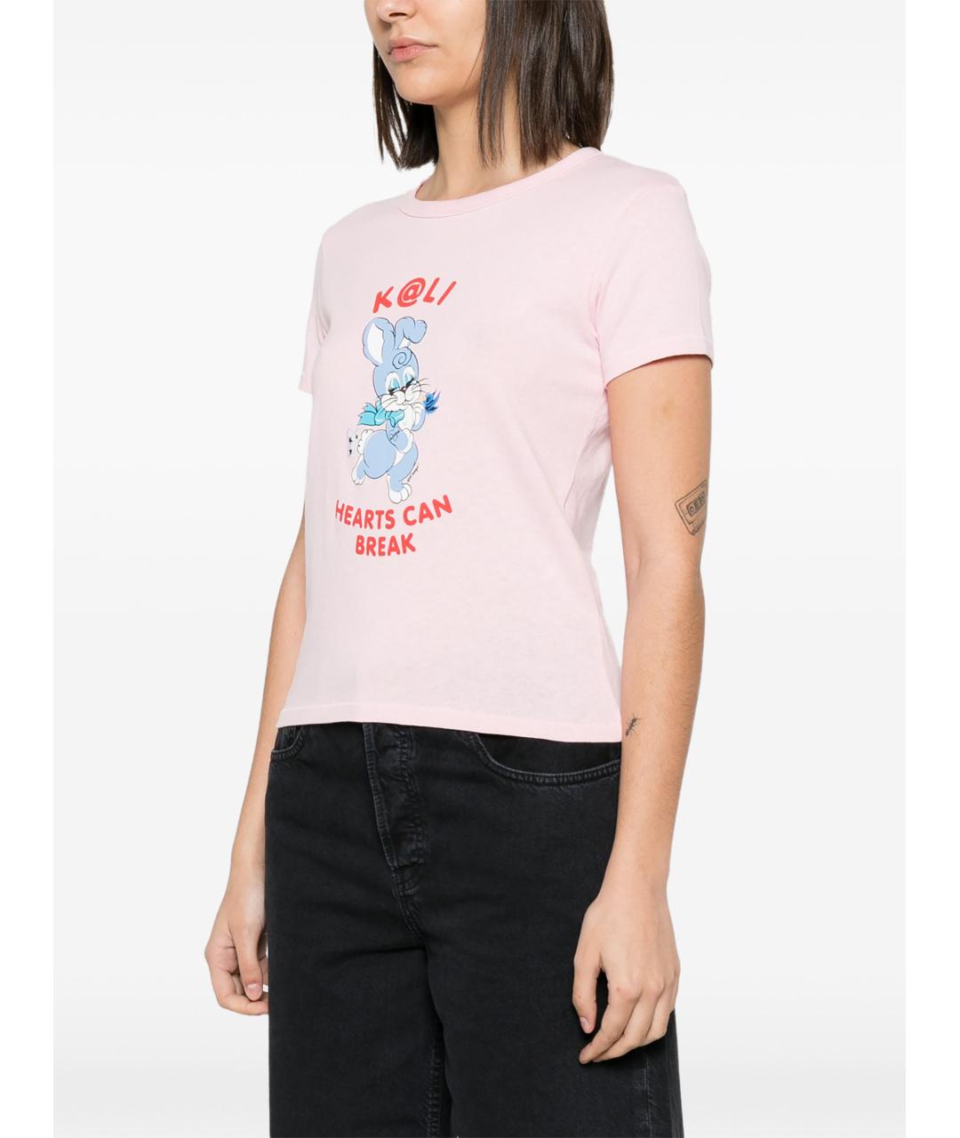 KENZO Розовая хлопковая футболка, фото 2