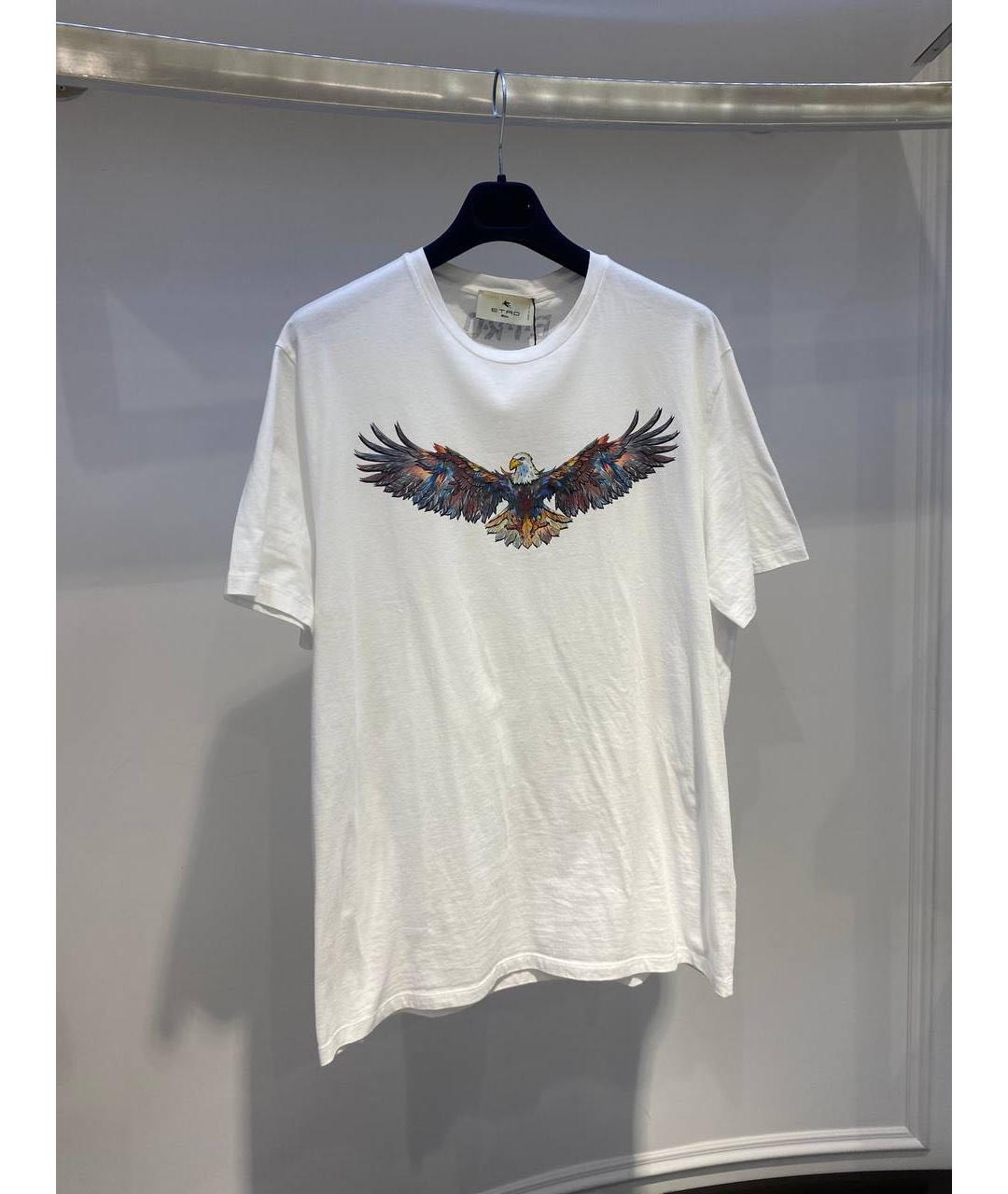 ETRO Белая хлопковая футболка, фото 4