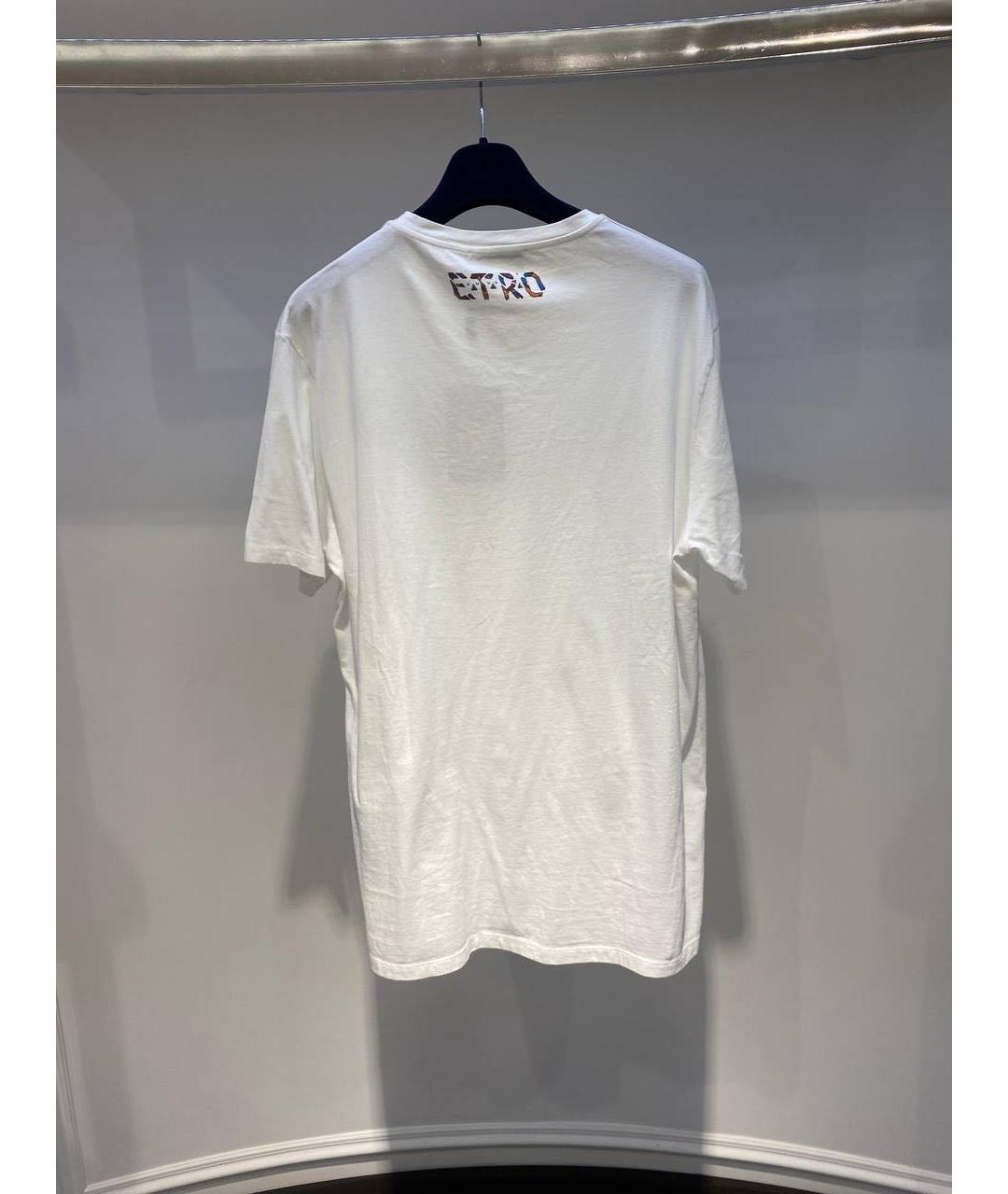 ETRO Белая хлопковая футболка, фото 3