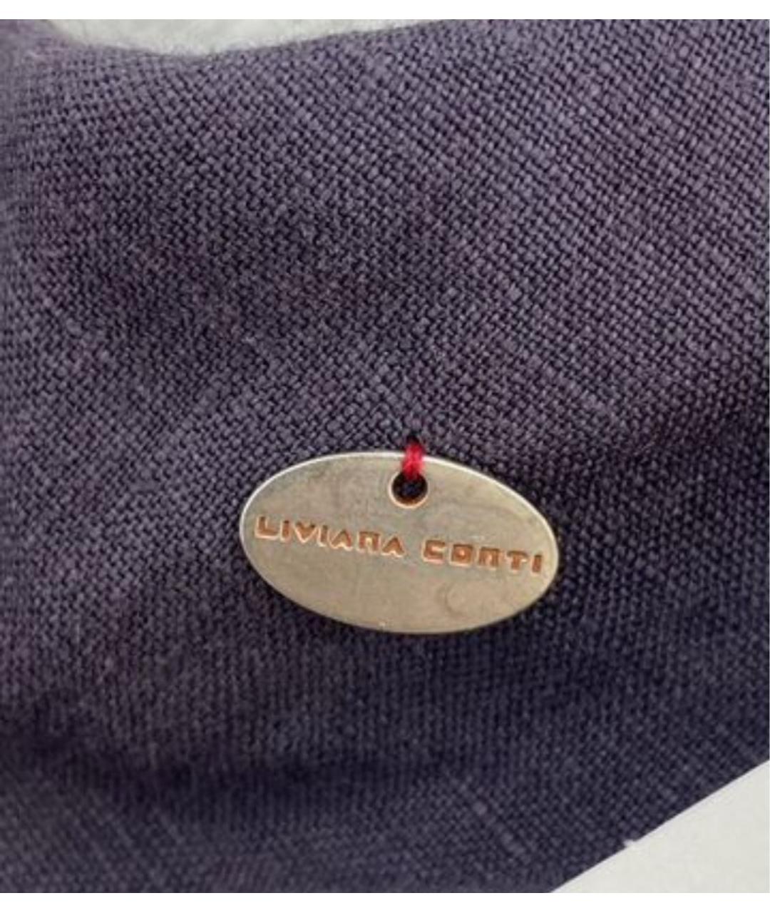 LIVIANA CONTI Фиолетовое льняное повседневное платье, фото 6