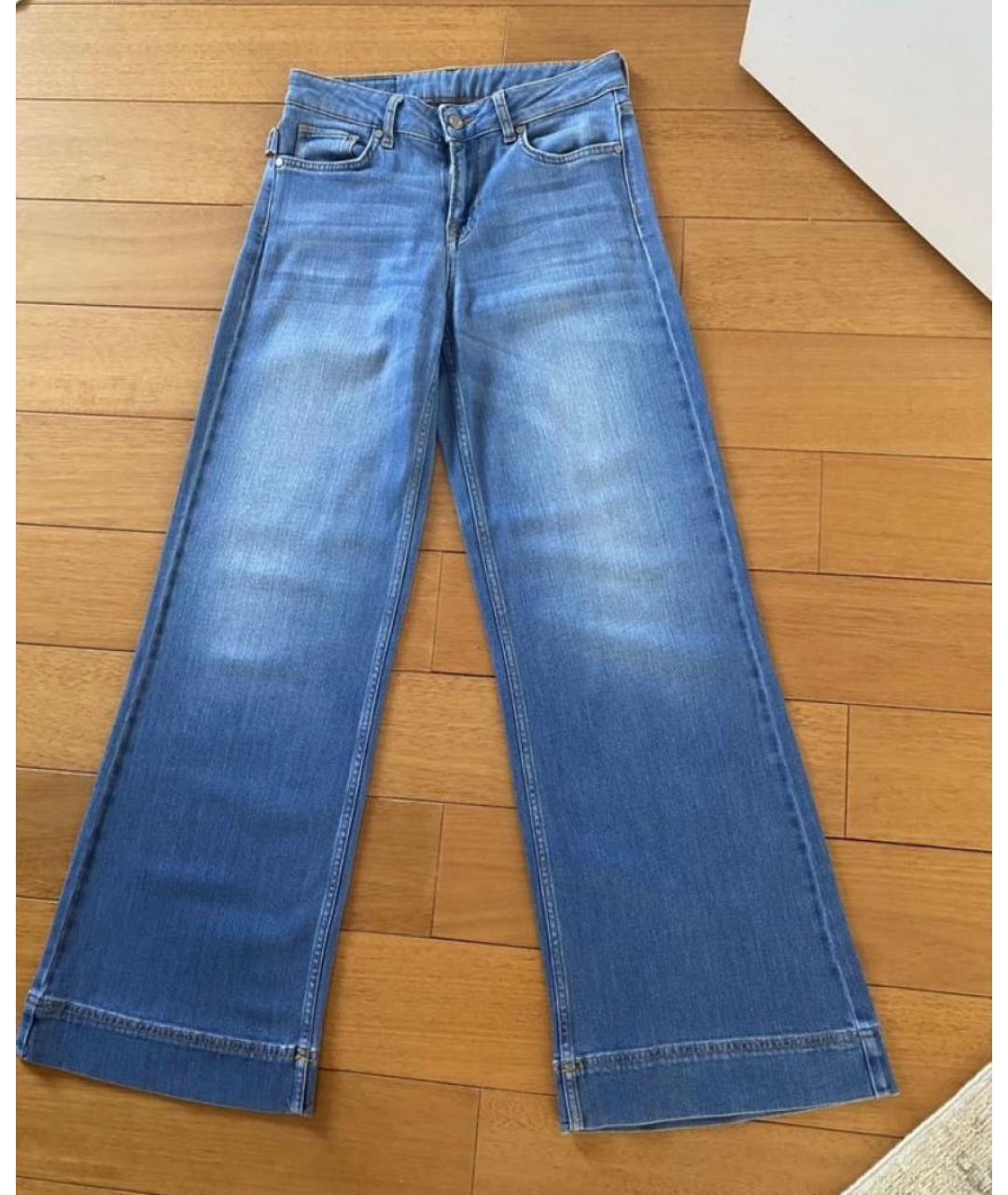 ZADIG & VOLTAIRE Голубые хлопковые джинсы клеш, фото 4