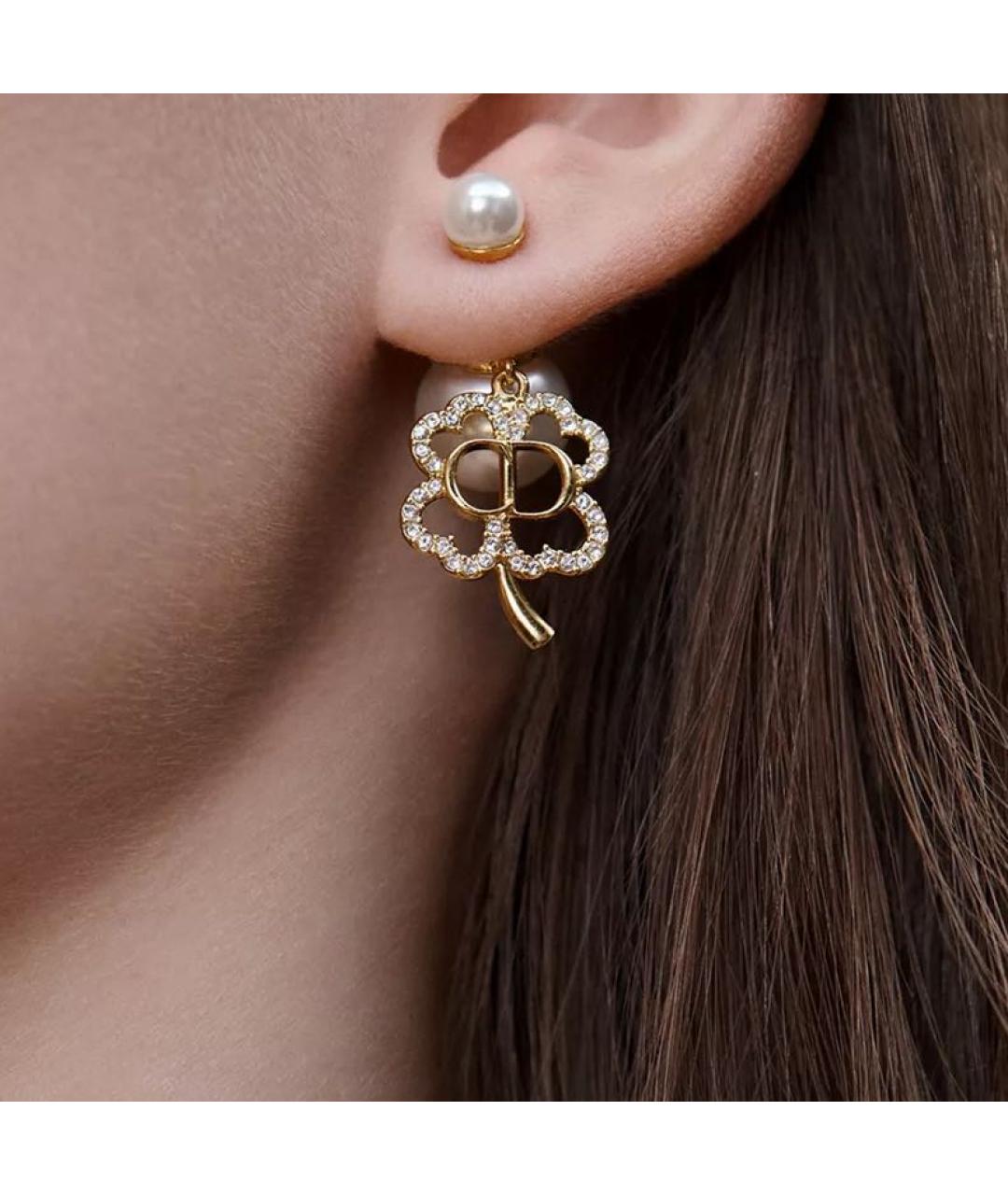 CHRISTIAN DIOR Золотые серьги, фото 3