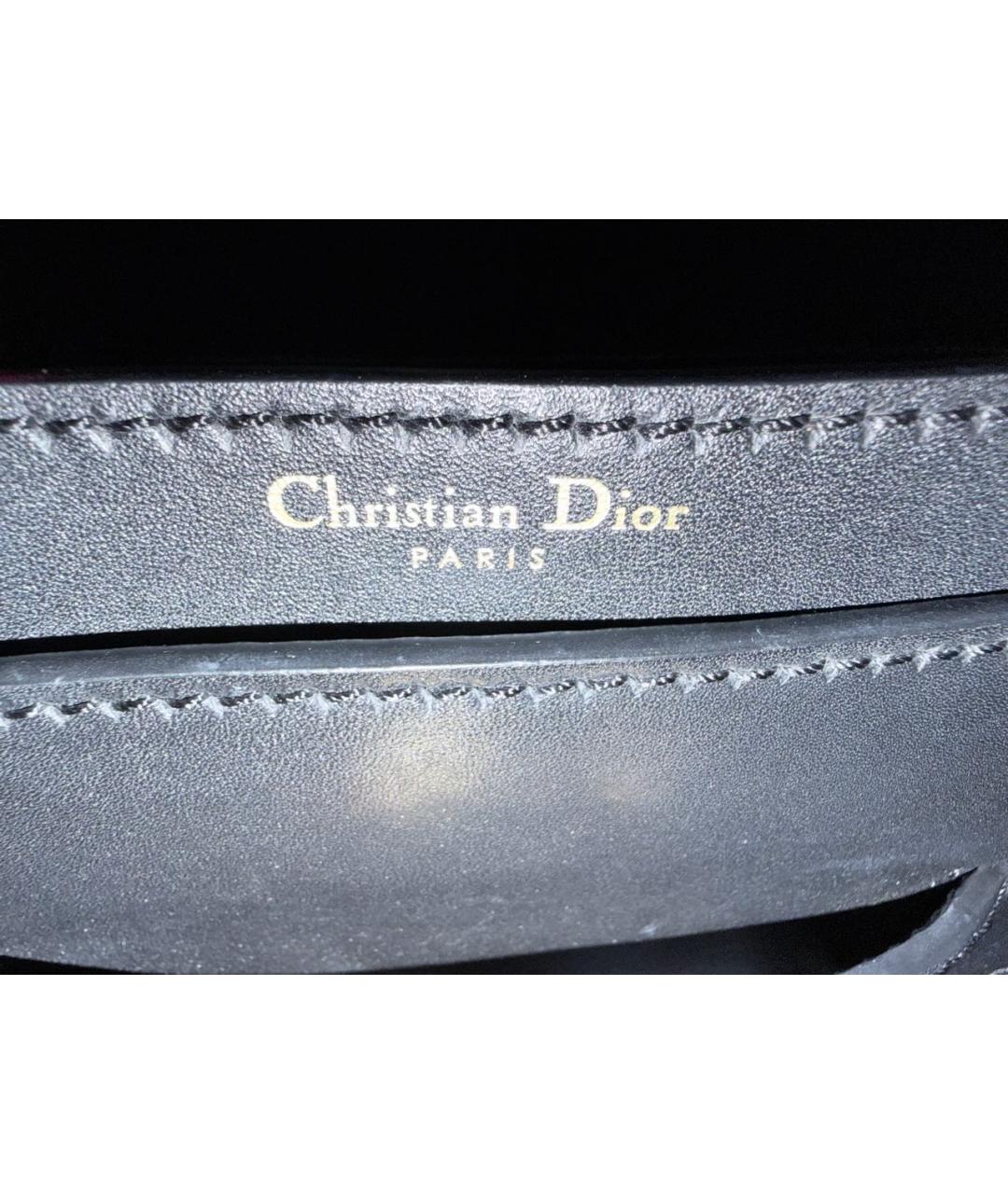 CHRISTIAN DIOR Черная кожаная сумка через плечо, фото 5