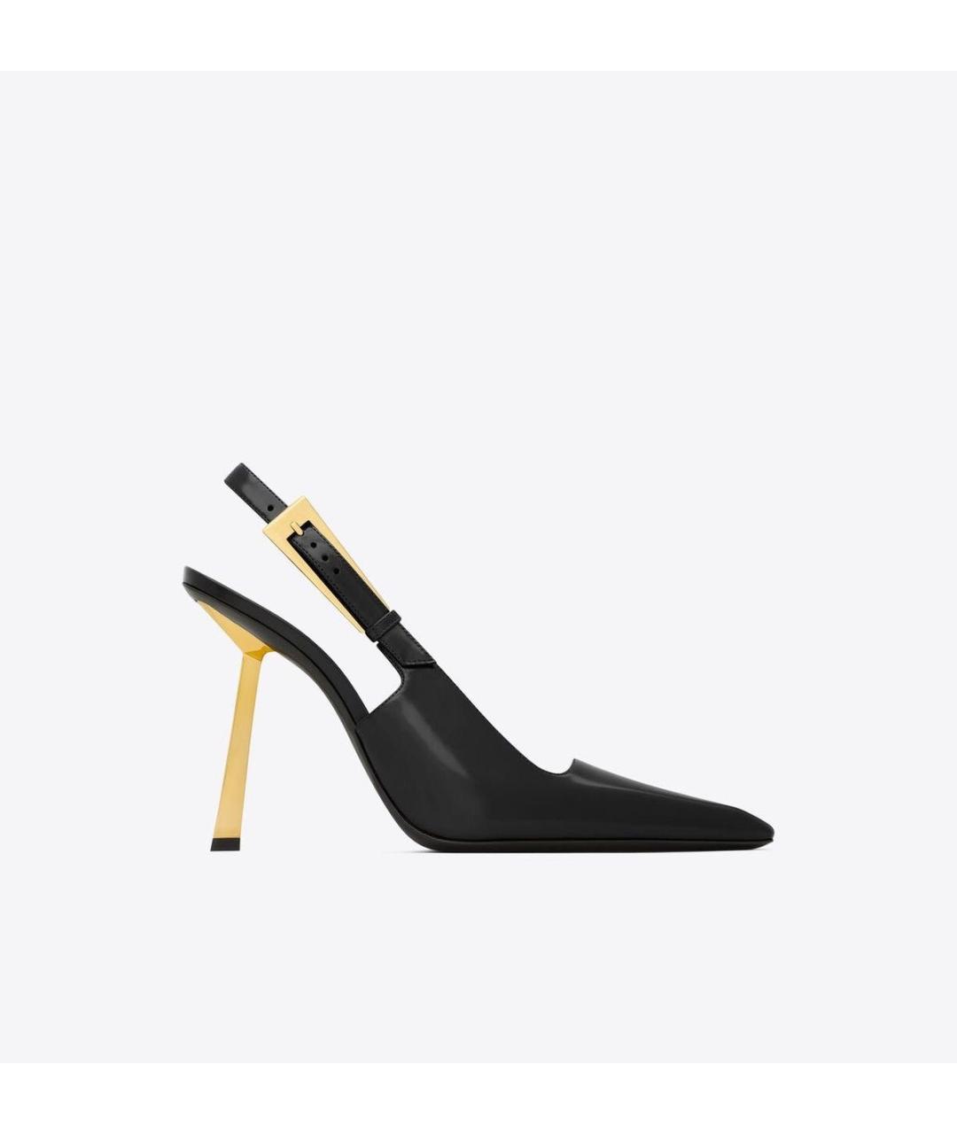 SAINT LAURENT Черные туфли из лакированной кожи, фото 9
