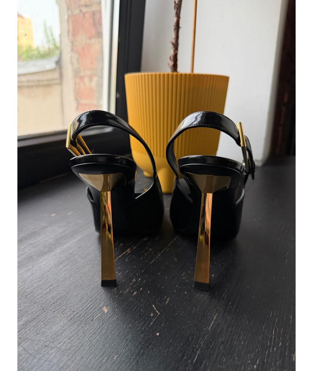 SAINT LAURENT Черные туфли из лакированной кожи, фото 5