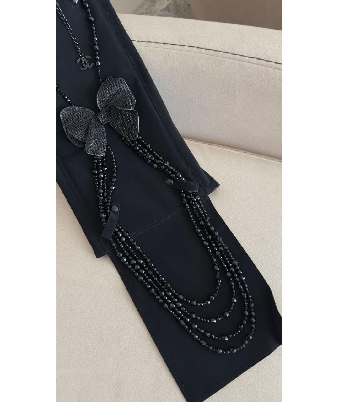 CHANEL Черное колье, фото 4