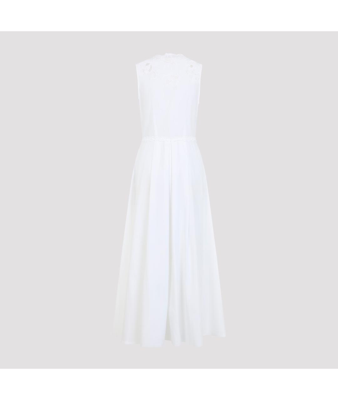 ERMANNO SCERVINO Белое хлопковое повседневное платье, фото 4
