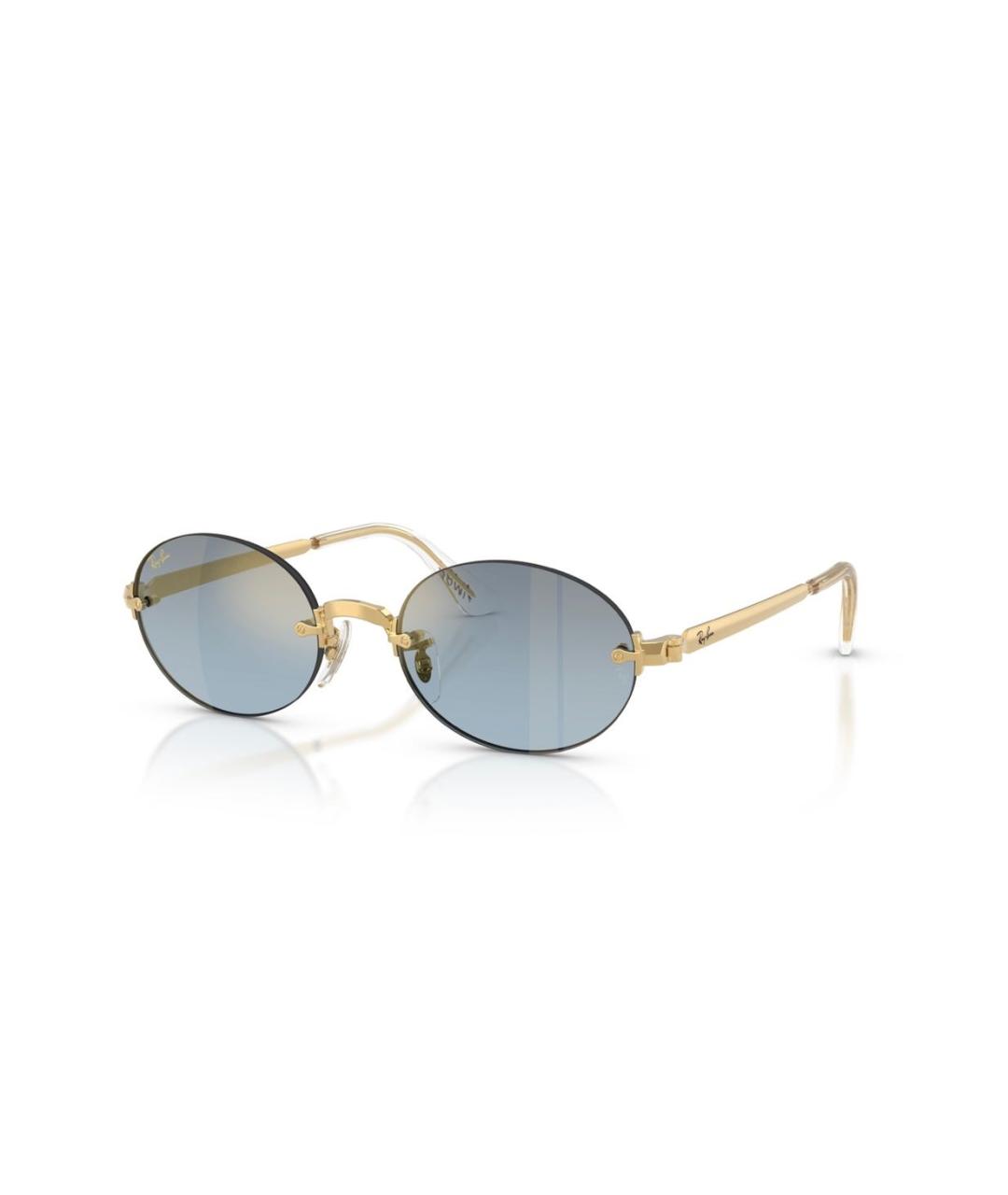 RAY BAN Голубые металлические солнцезащитные очки, фото 8