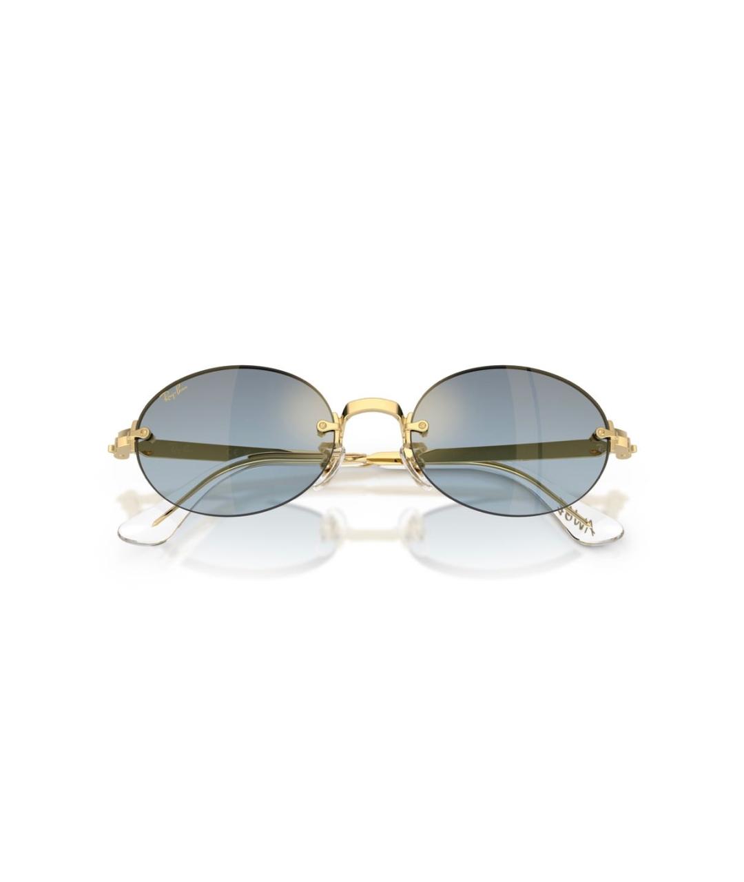 RAY BAN Голубые металлические солнцезащитные очки, фото 2