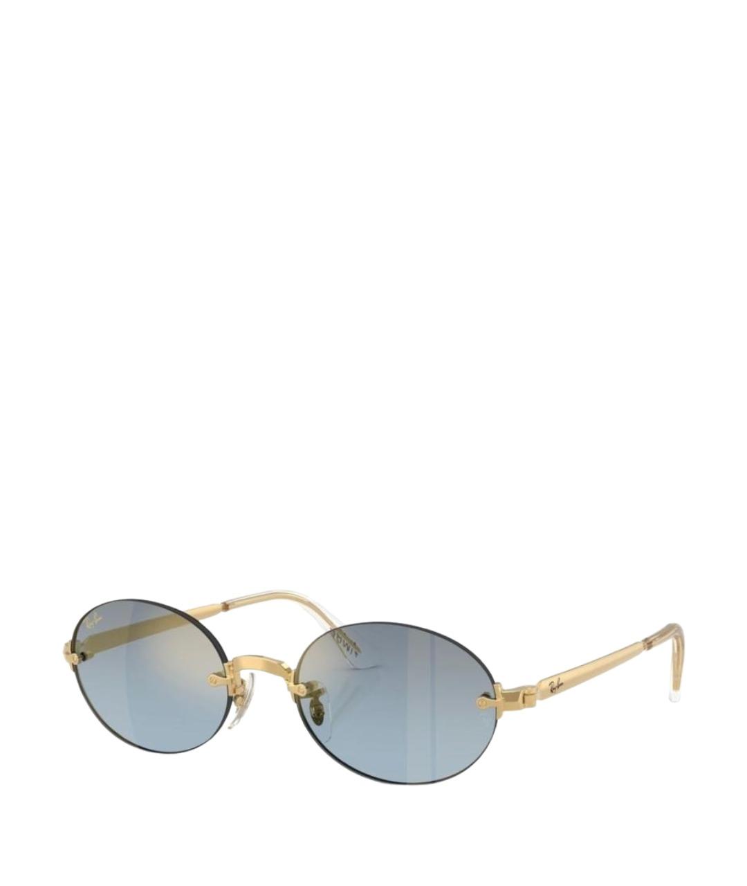 RAY BAN Голубые металлические солнцезащитные очки, фото 1