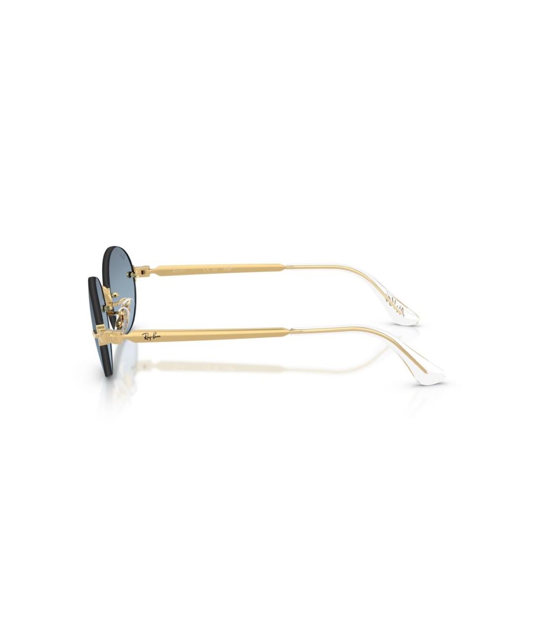 RAY BAN Голубые металлические солнцезащитные очки, фото 4