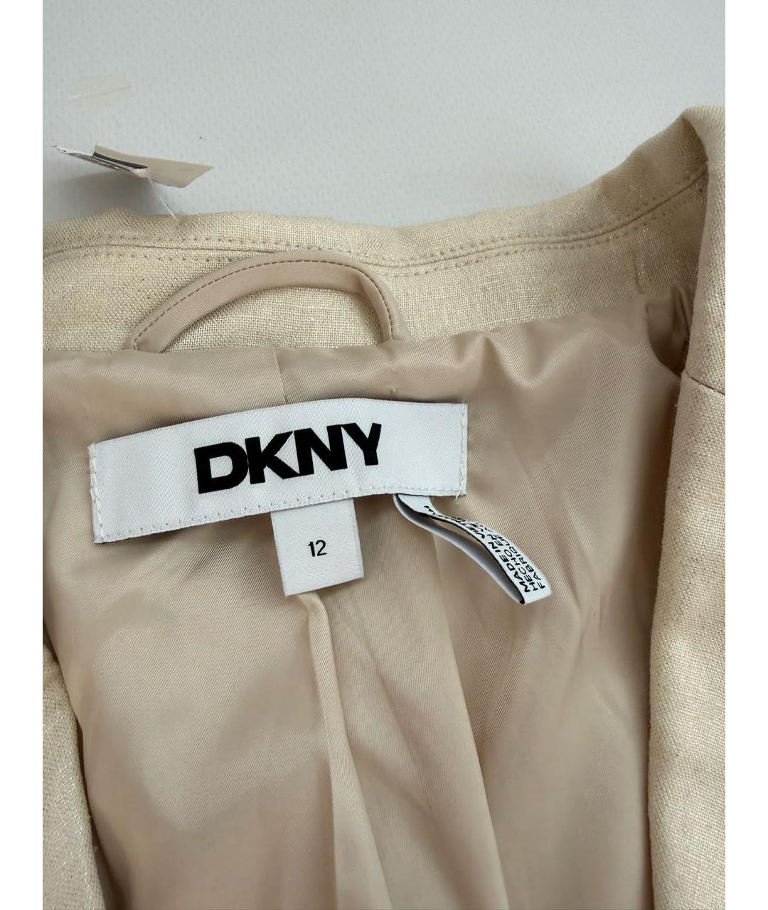 DKNY Бежевый жакет/пиджак, фото 3