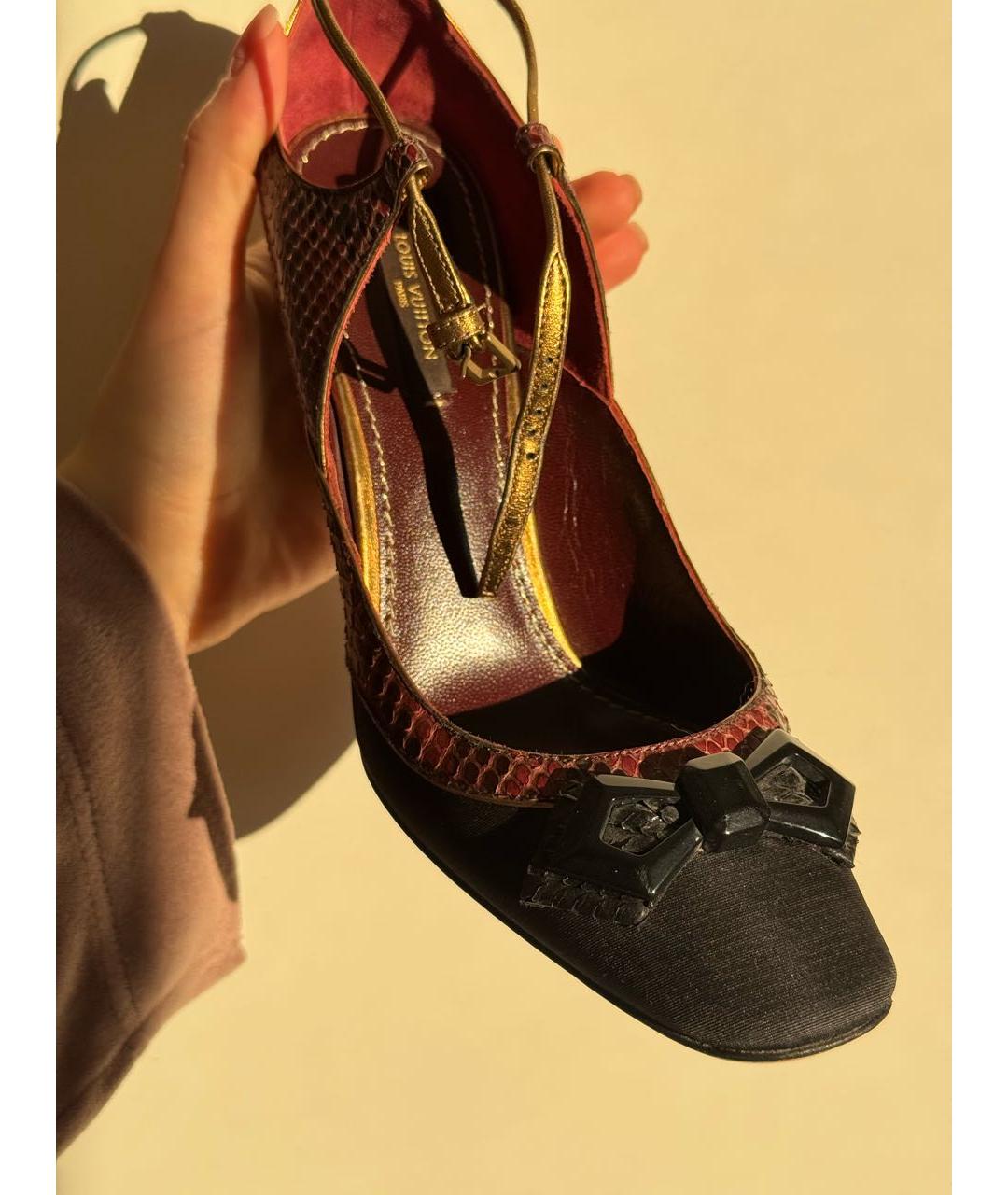 LOUIS VUITTON Бордовые туфли из экзотической кожи, фото 2
