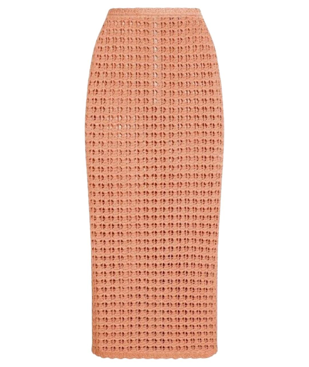 DOLCE&GABBANA Бежевая вискозная юбка миди, фото 1