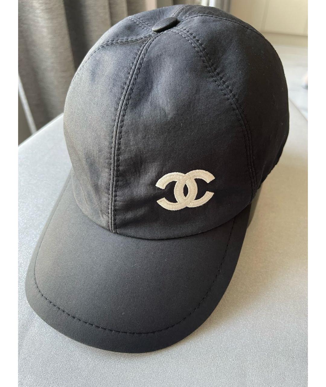 CHANEL Черная хлопковая кепка, фото 2