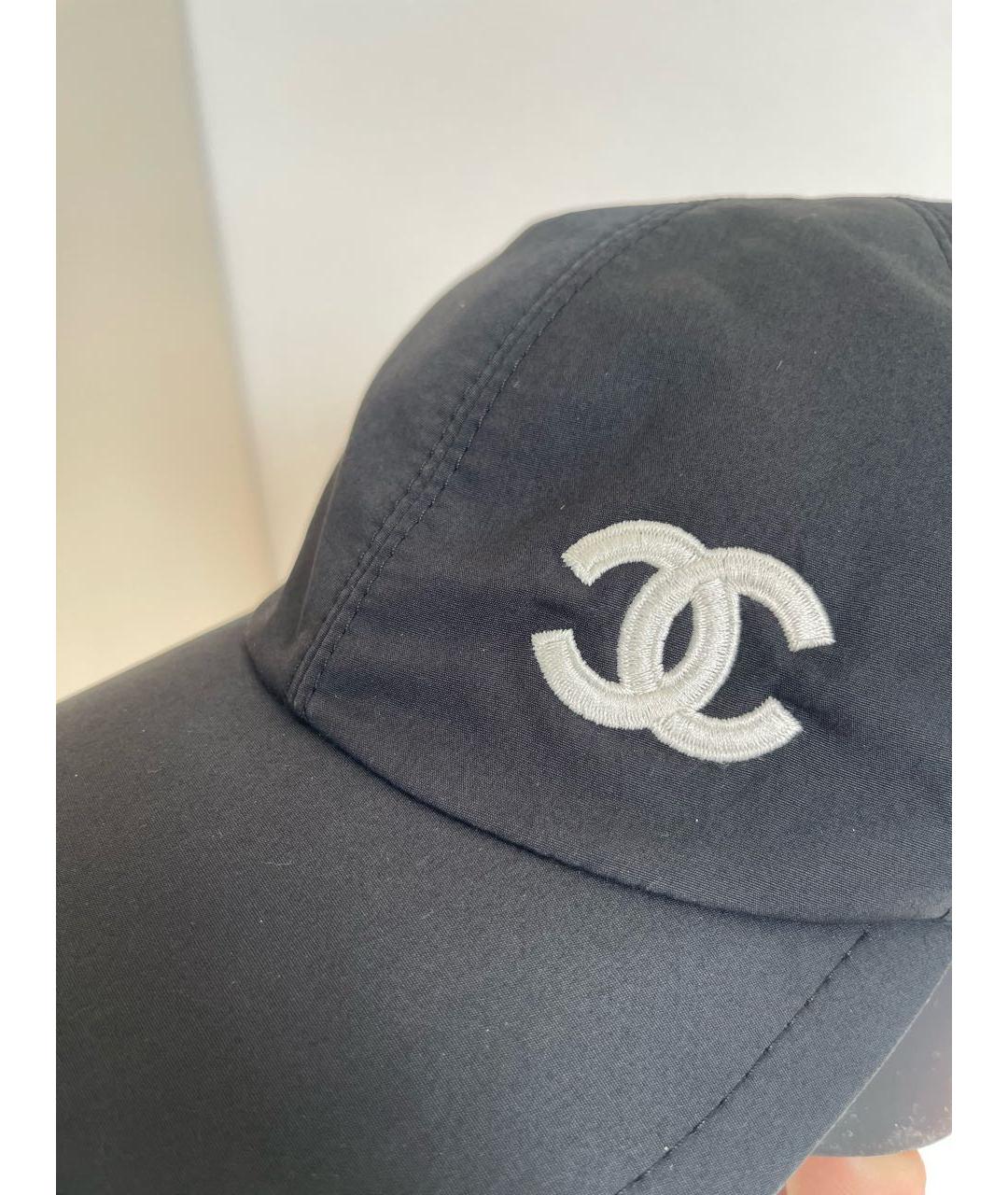 CHANEL Черная хлопковая кепка, фото 4