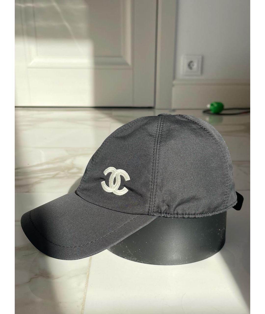 CHANEL Черная хлопковая кепка, фото 9