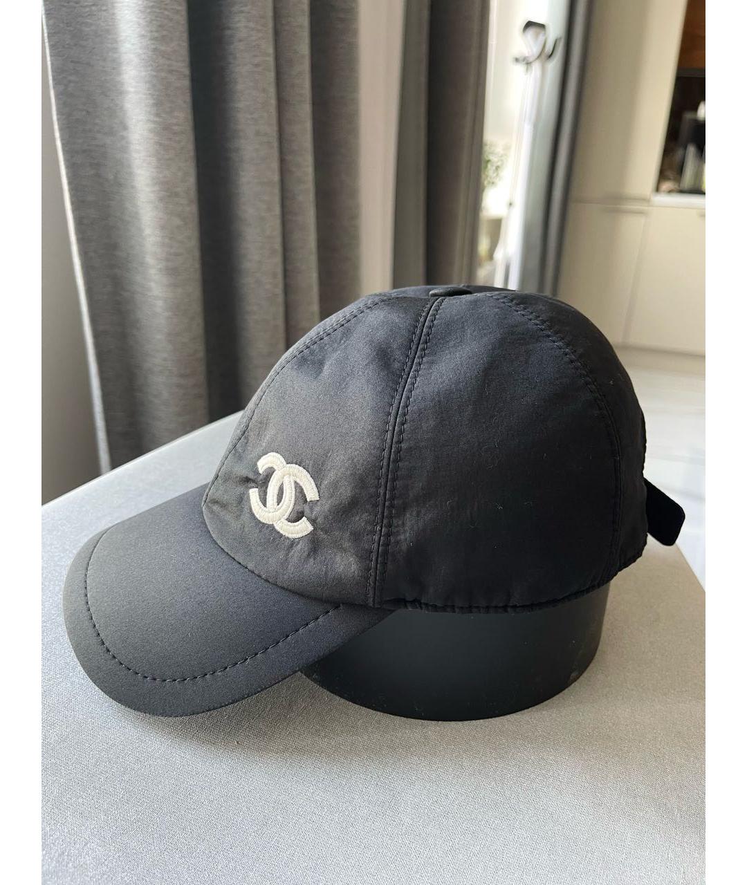 CHANEL Черная хлопковая кепка, фото 7