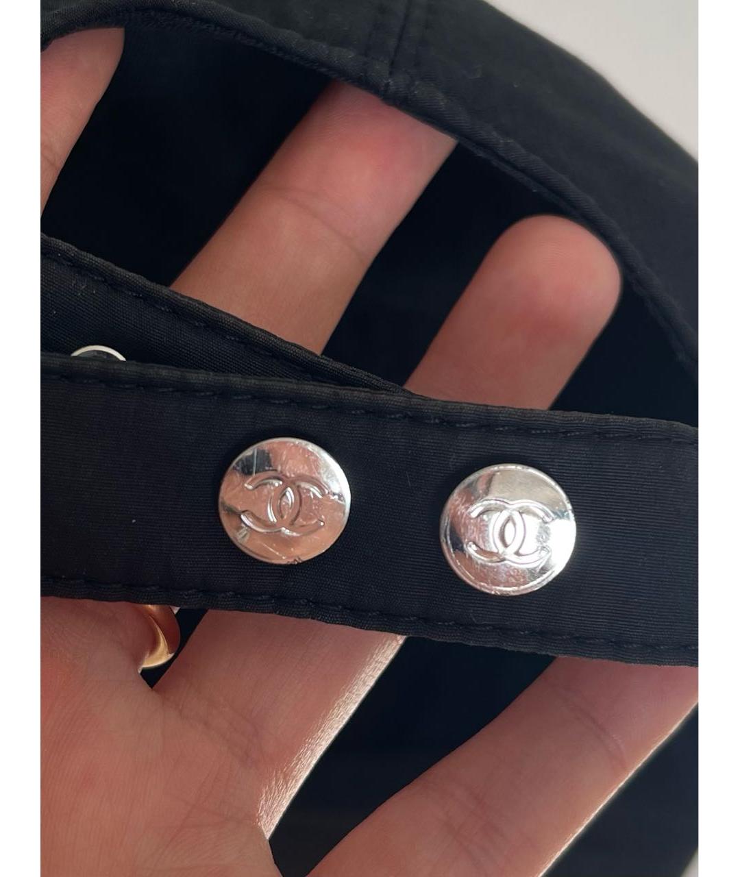 CHANEL Черная хлопковая кепка, фото 8