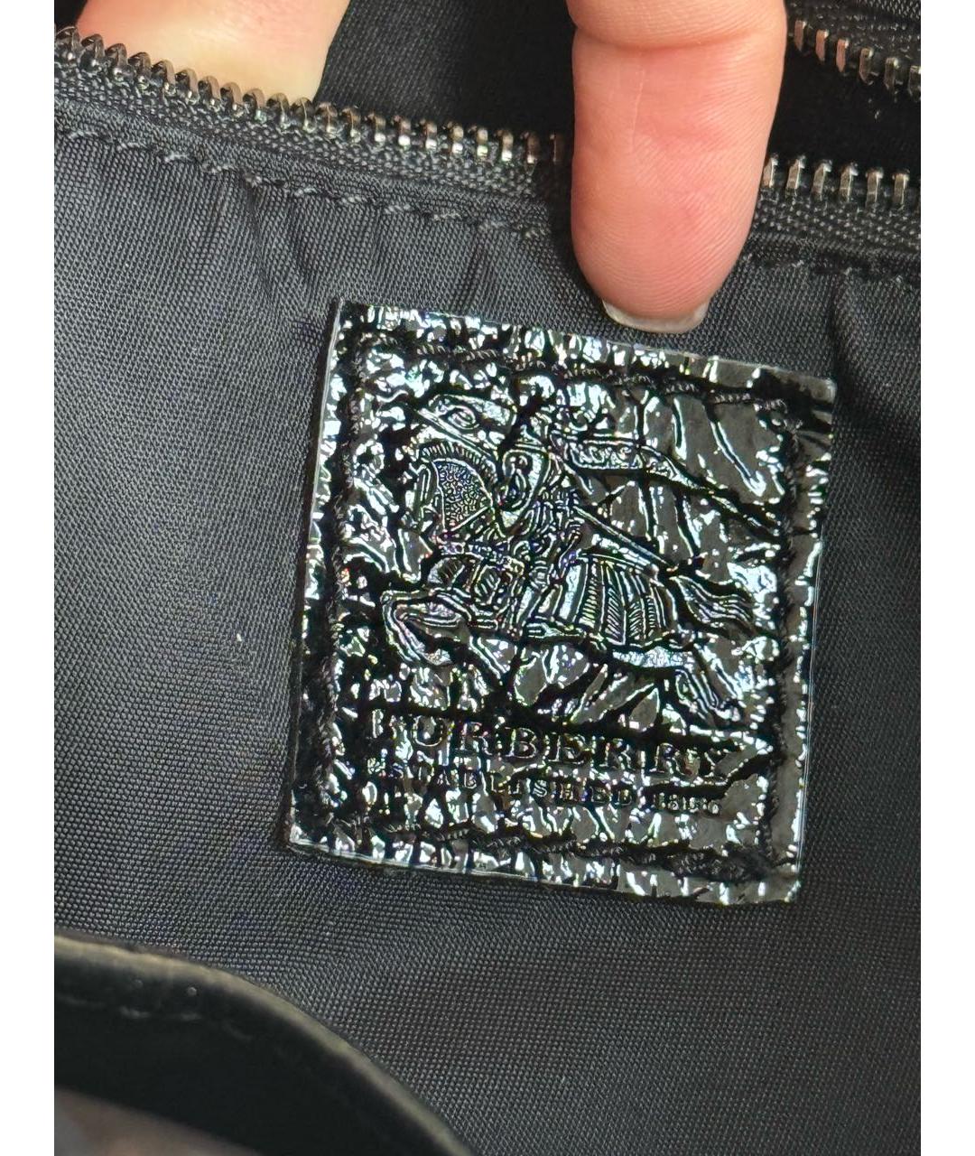 BURBERRY Черная сумка тоут, фото 6