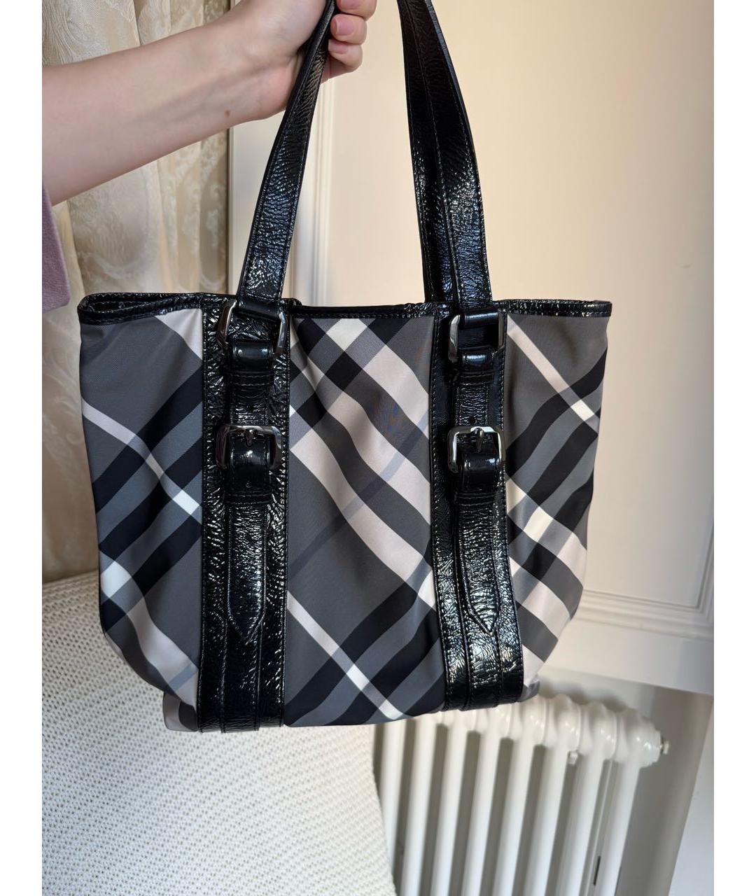 BURBERRY Черная сумка тоут, фото 8