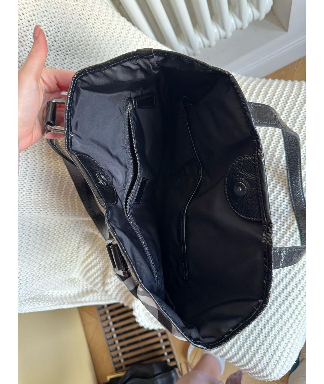 BURBERRY Черная сумка тоут, фото 3