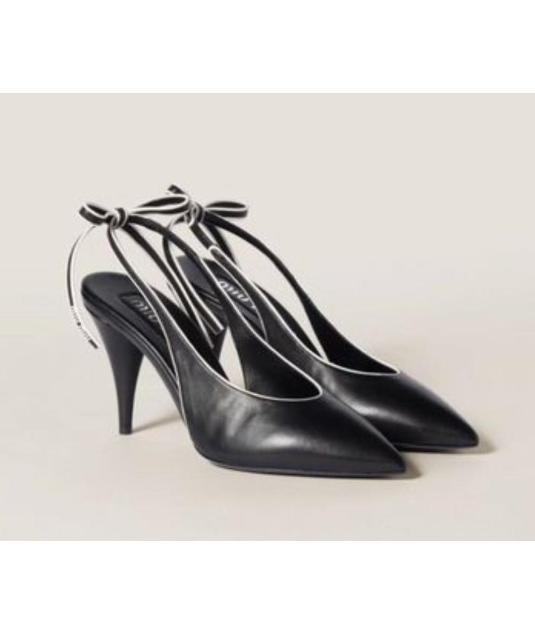 MIU MIU Черные кожаные туфли, фото 8