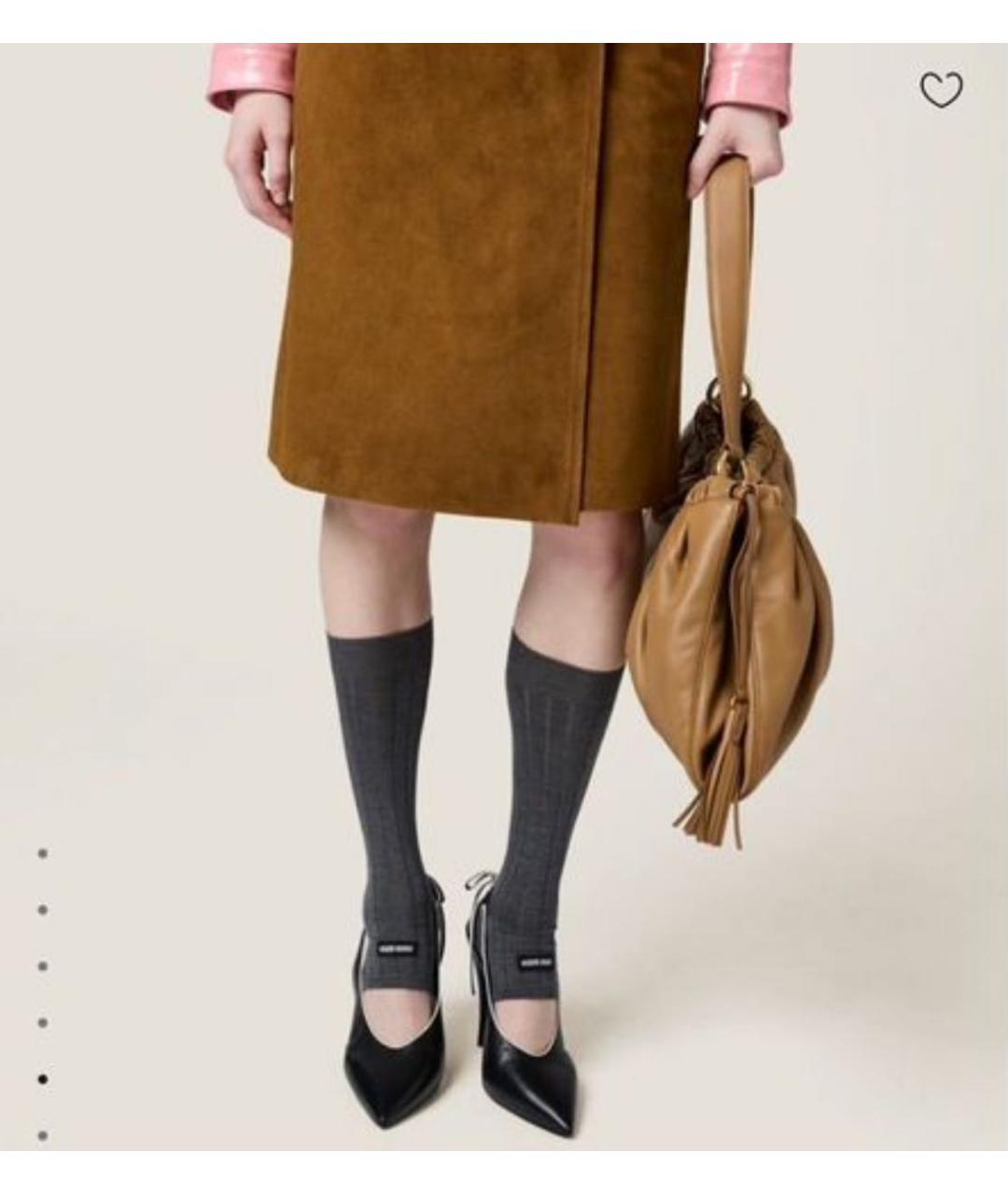 MIU MIU Черные кожаные туфли, фото 4