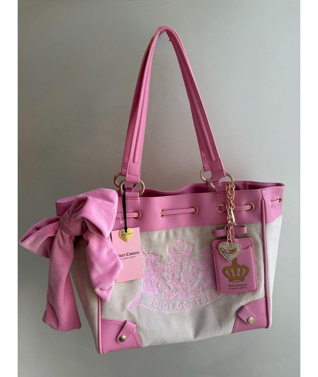 JUICY COUTURE Розовая сумка тоут, фото 9