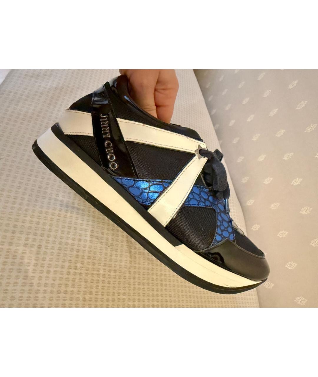 JIMMY CHOO Черные текстильные кроссовки, фото 4