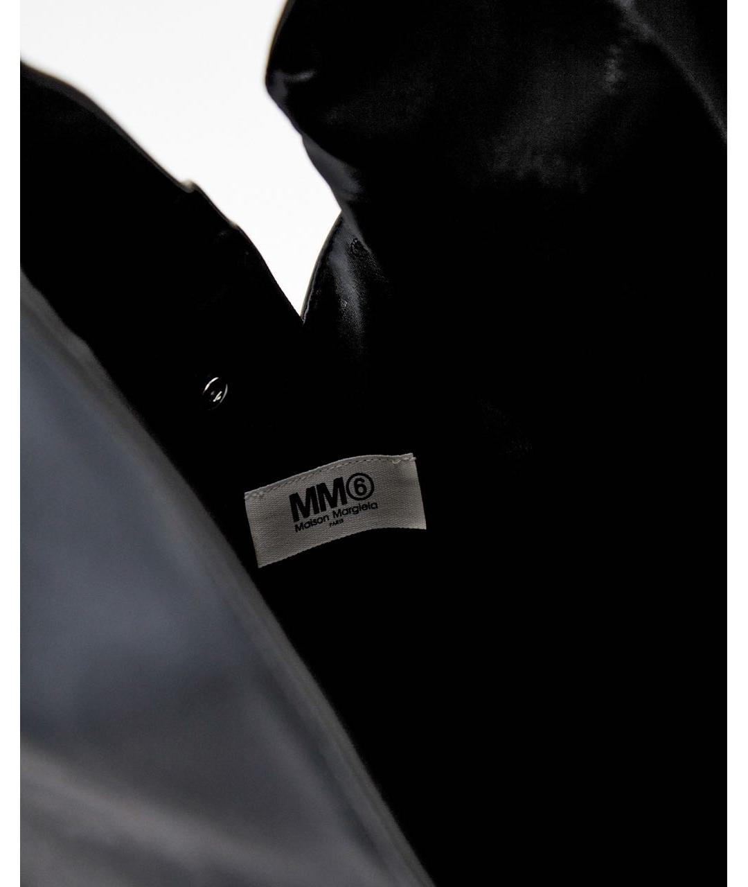 MM6 MAISON MARGIELA Черная сумка тоут из искусственной кожи, фото 4