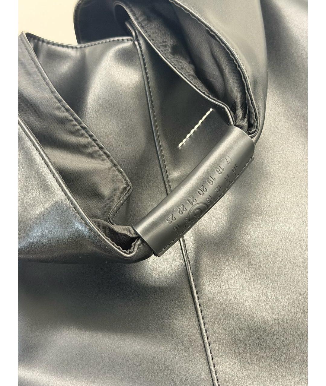 MM6 MAISON MARGIELA Черная сумка тоут из искусственной кожи, фото 5