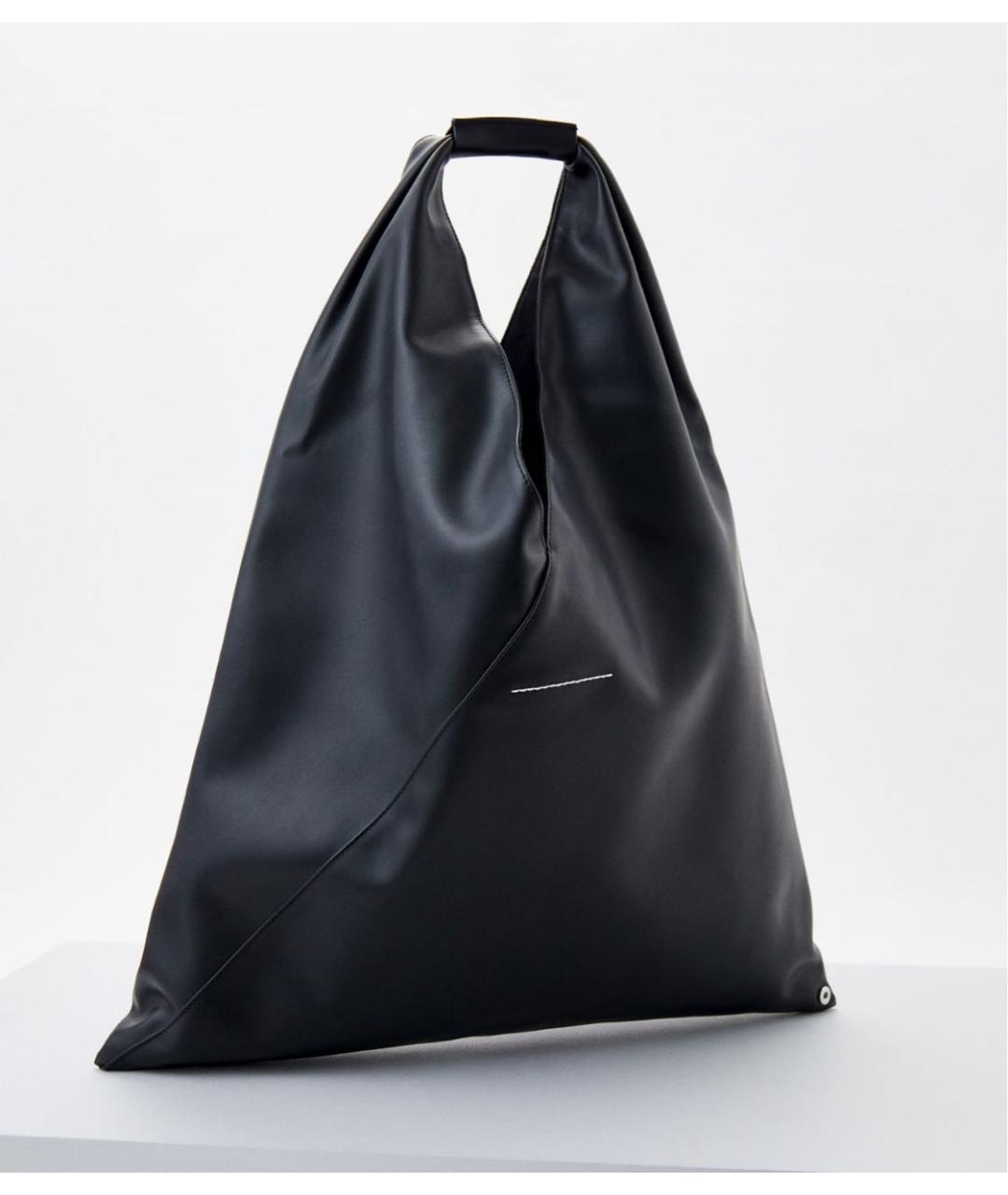 MM6 MAISON MARGIELA Черная сумка тоут из искусственной кожи, фото 2