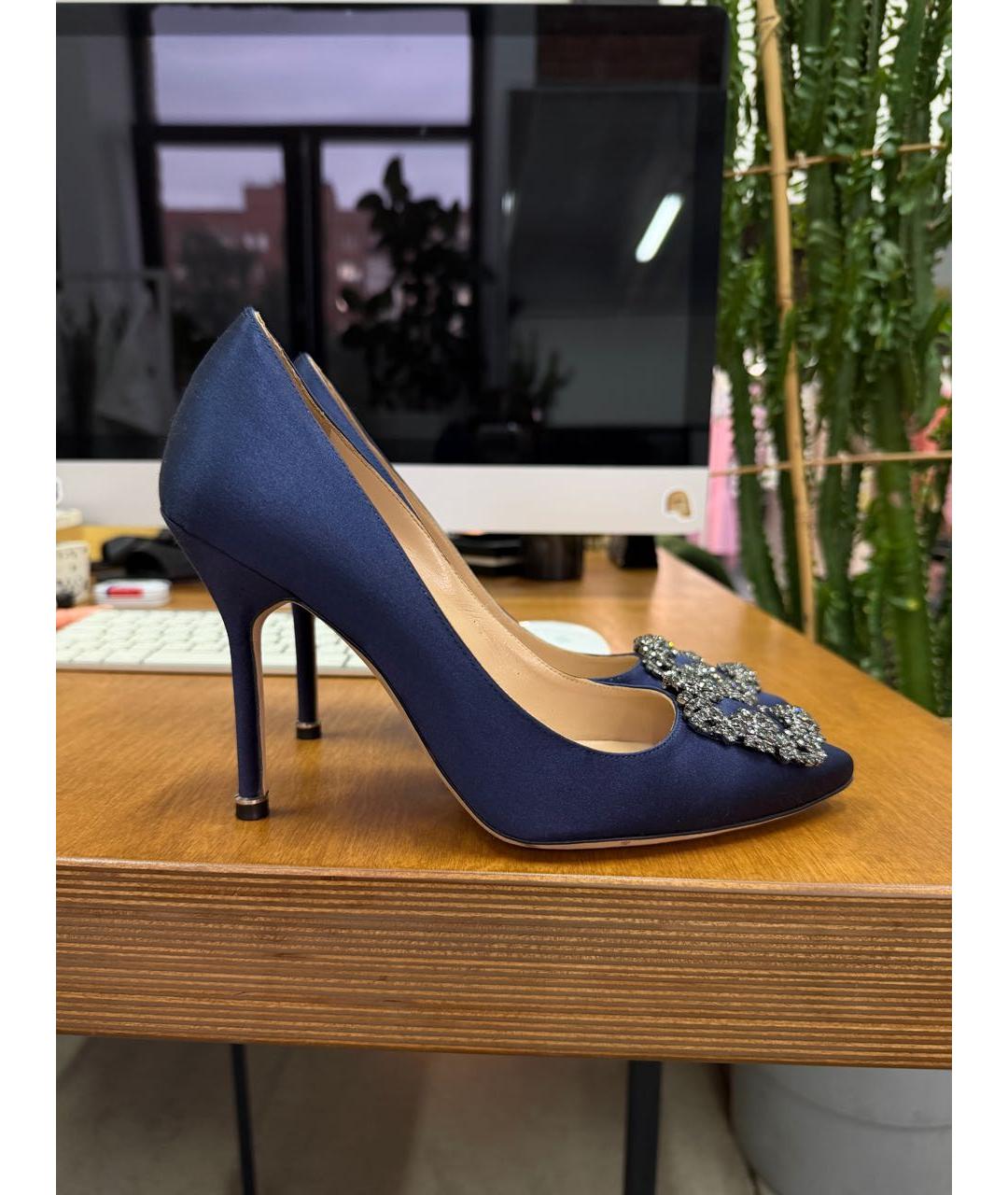 MANOLO BLAHNIK Темно-синие туфли, фото 3