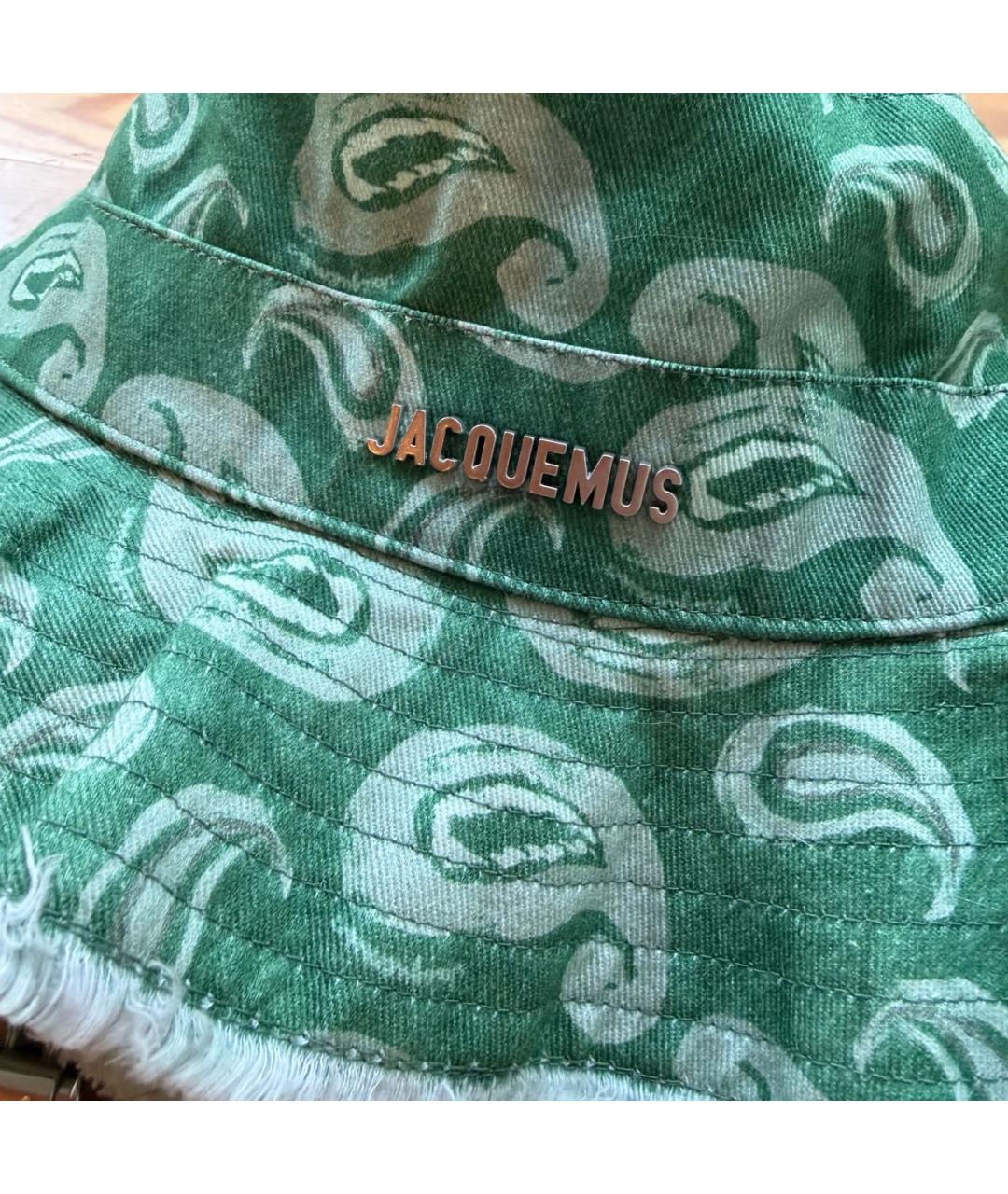 JACQUEMUS Зеленая хлопковая панама, фото 3