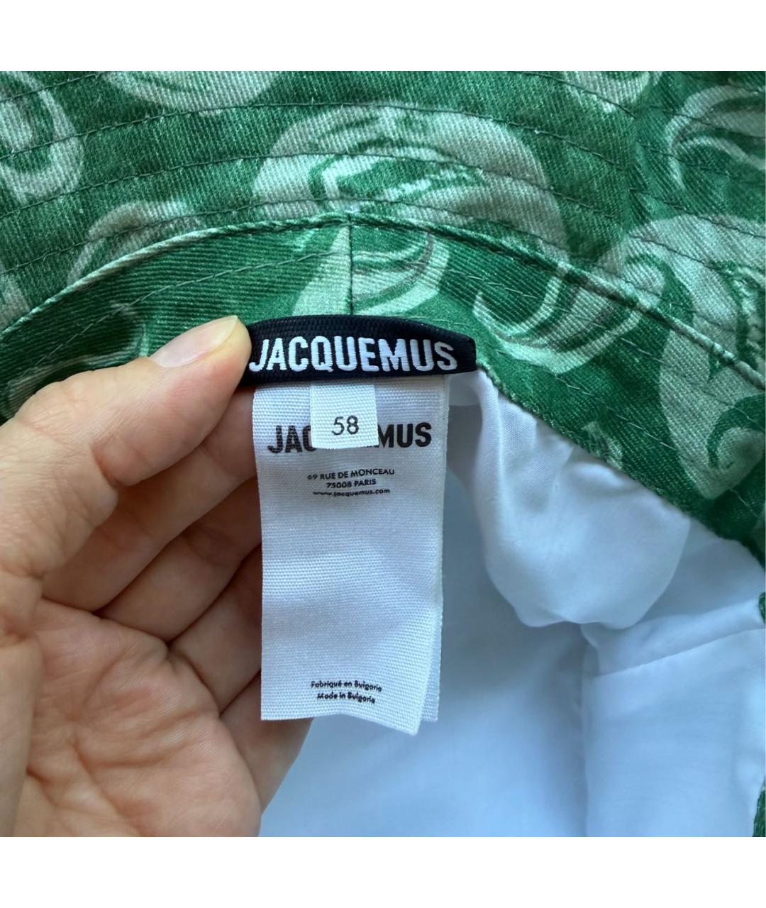 JACQUEMUS Зеленая хлопковая панама, фото 6