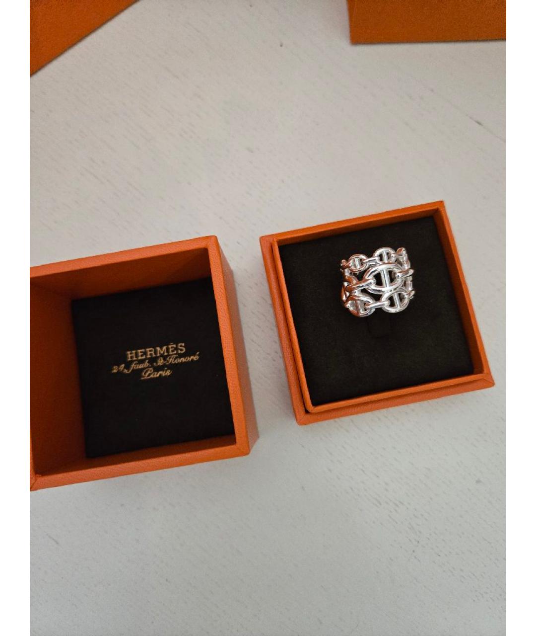 HERMES Серебряное серебряное кольцо, фото 2