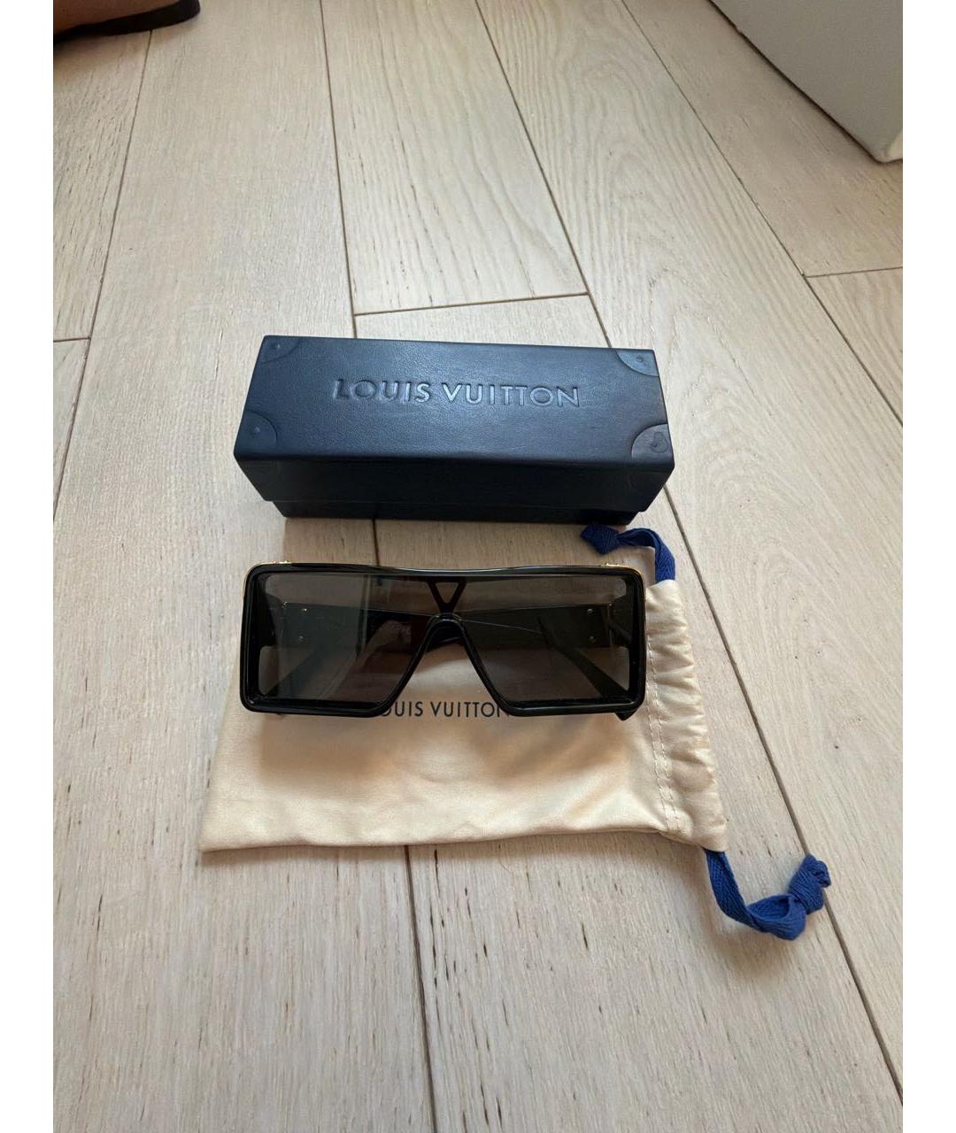 LOUIS VUITTON Черные пластиковые солнцезащитные очки, фото 4
