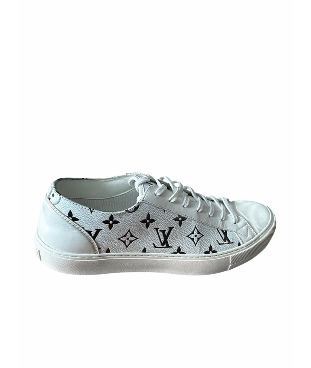LOUIS VUITTON Белые кожаные низкие кроссовки / кеды, фото 1