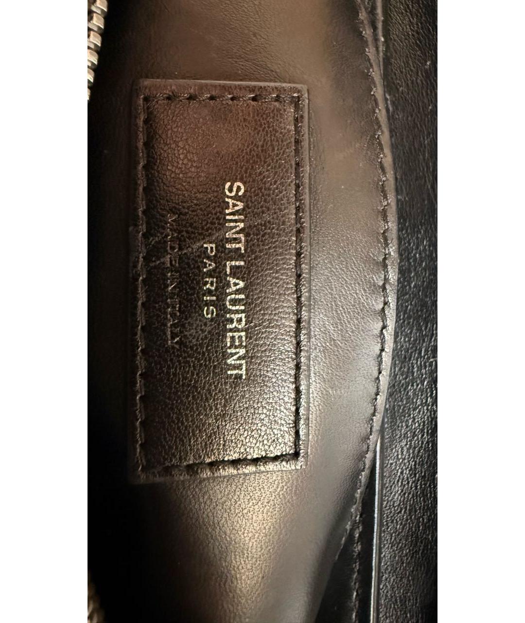 SAINT LAURENT Черная кожаная сумка через плечо, фото 4
