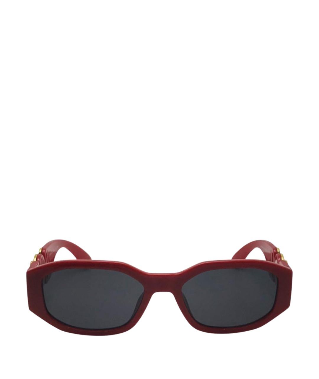 VERSACE Красные пластиковые солнцезащитные очки, фото 1